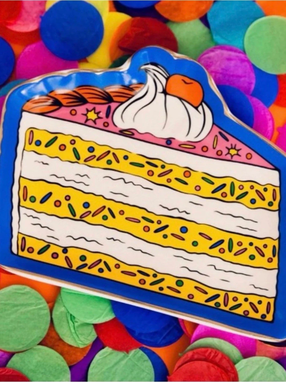 ban.do Blue Slice Cake Trinket Tray - NWT